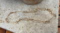 Hand-forged and Slow Made 14kgf Paperclip Necklace, size 18”