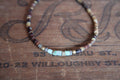 Gypsy Bracelet with Turquoise, Shell, Labradorite & Brass Beads with 14kgf Clasp, 7.5”