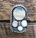 Clam Shell Ring, Hand-Picked & Hand-Cut, Set in Sterling Silver with 14kt GF Embellishments