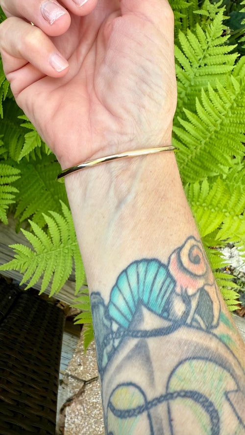 Chunky 14k gold-filled Bangle Bracelet