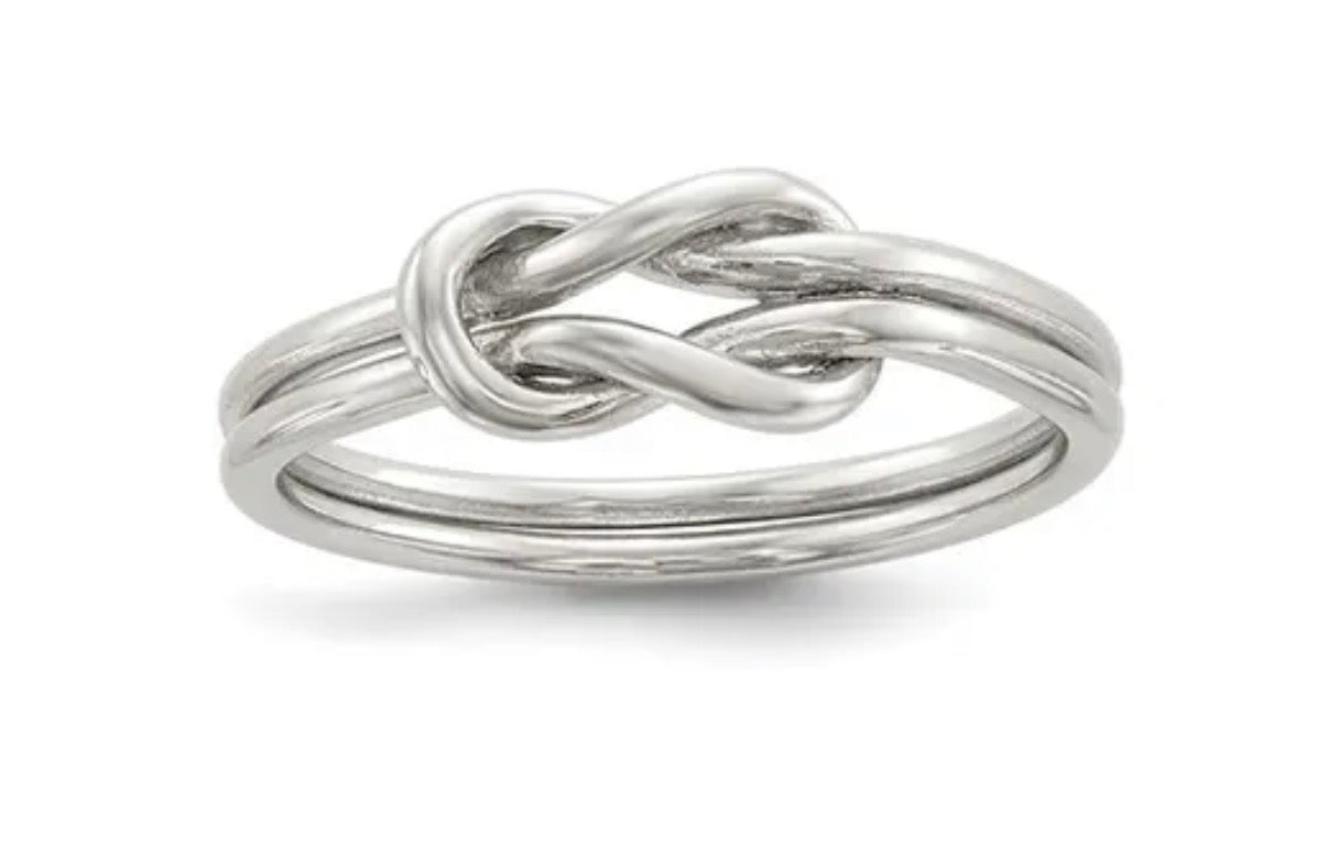 Sterling Silver Love Knot Ring