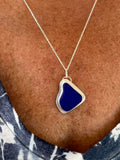 Sea Glass Necklace in Sterling Silver