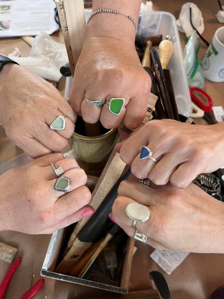 Sterling Silver Sea Glass Ring Class
